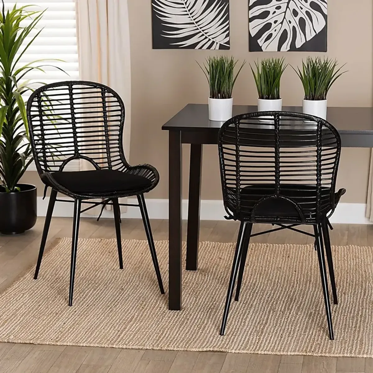 Sherburne Black Dining Chair, Set of 2