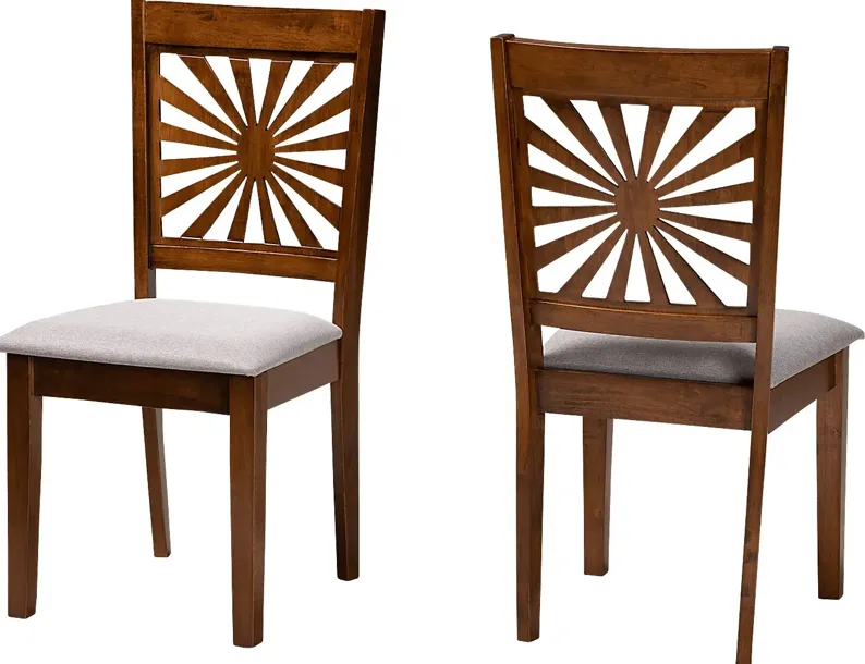 Torkelson Walnut Brown Dining Chair, Set of 2
