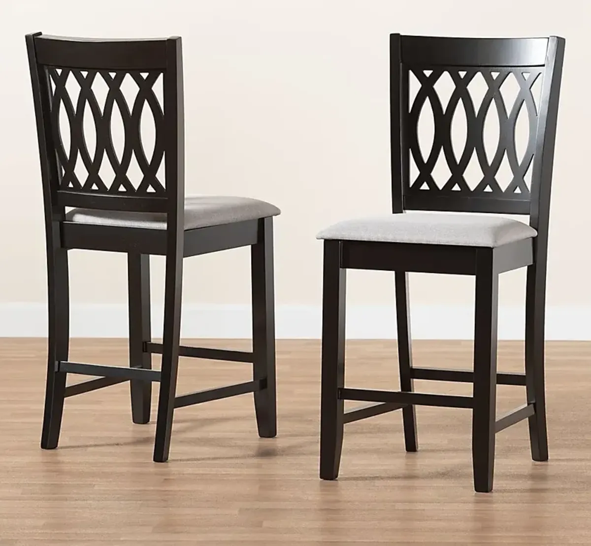 Teconnett Gray Counter Stool, Set of 2