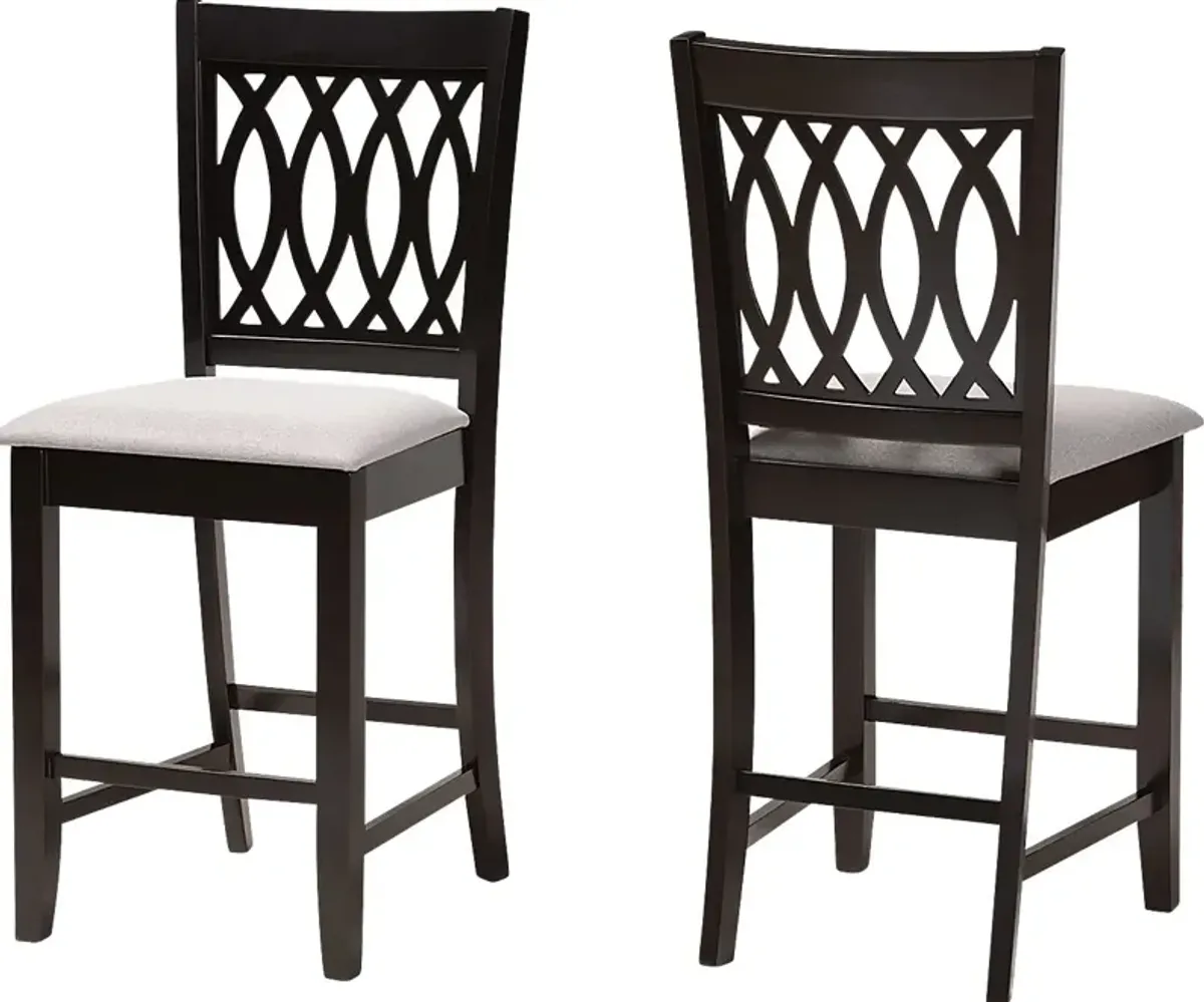 Teconnett Gray Counter Stool, Set of 2