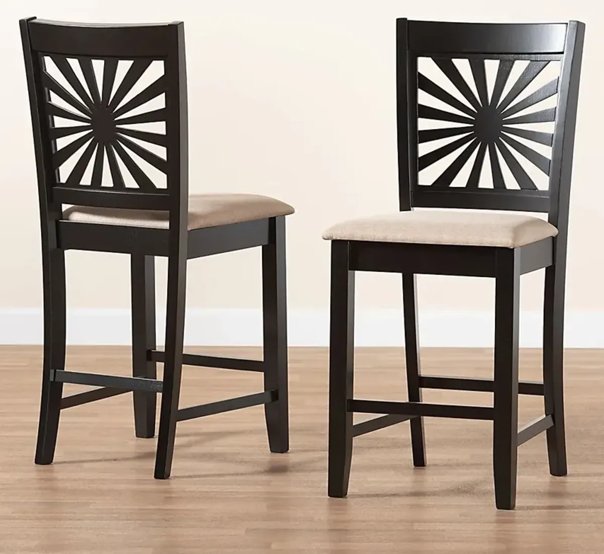 Torkelson Beige Counter Stool, Set of 2