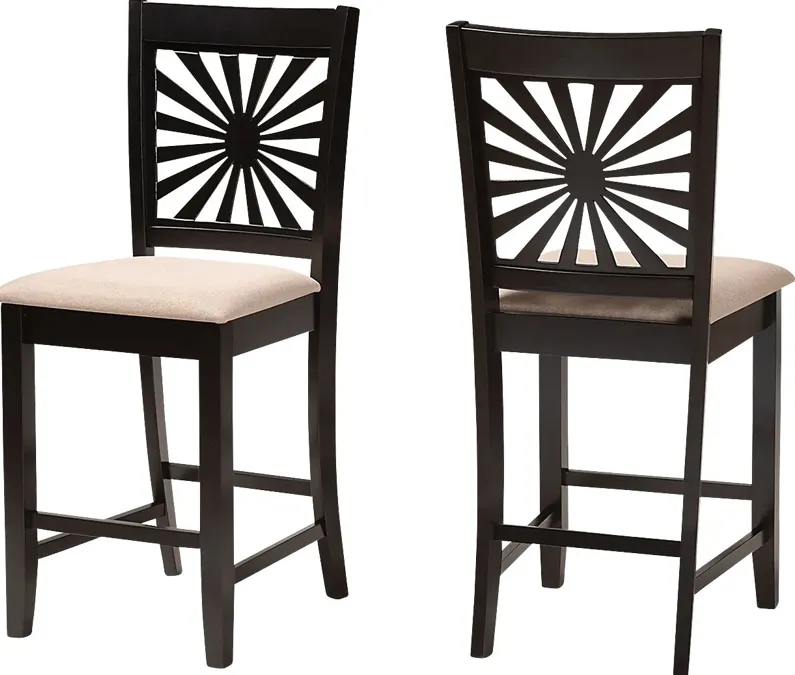 Torkelson Beige Counter Stool, Set of 2