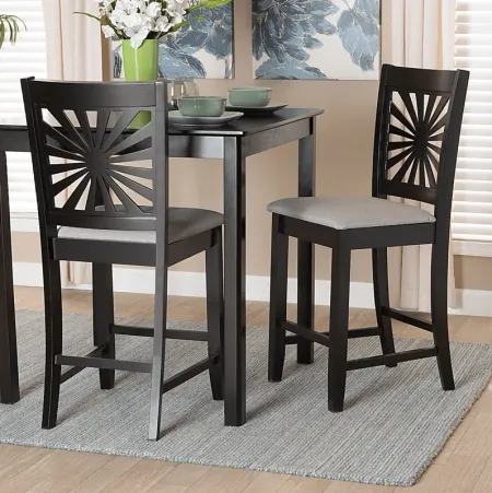 Torkelson Gray Counter Stool, Set of 2