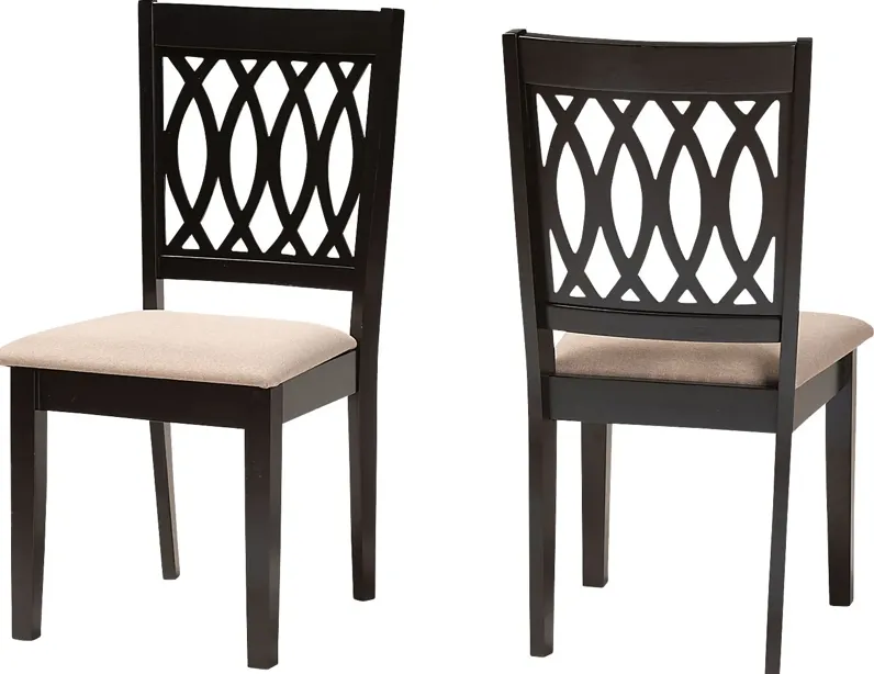 Teconnett Beige Dining Chair, Set of 2