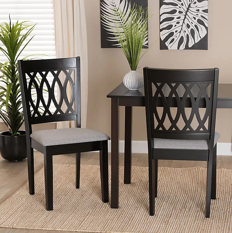 Teconnett Gray Dining Chair, Set of 2