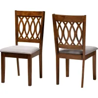 Teconnett Walnut Brown Dining Chair, Set of 2