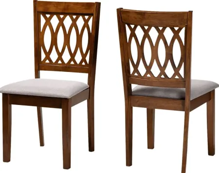 Teconnett Walnut Brown Dining Chair, Set of 2