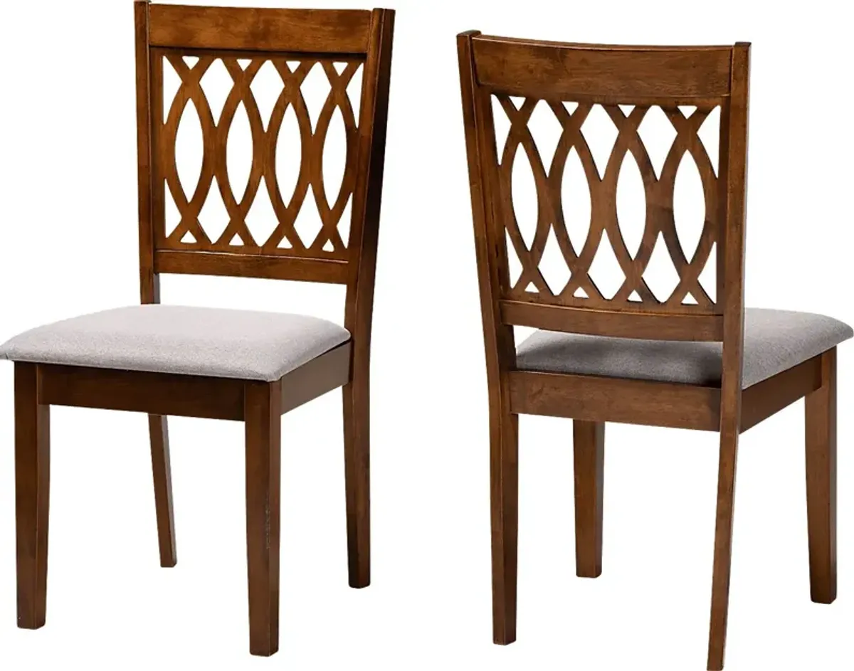 Teconnett Walnut Brown Dining Chair, Set of 2