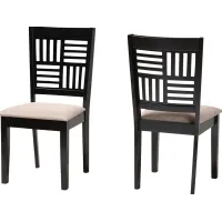 Whitla Beige Dining Chair, Set of 2