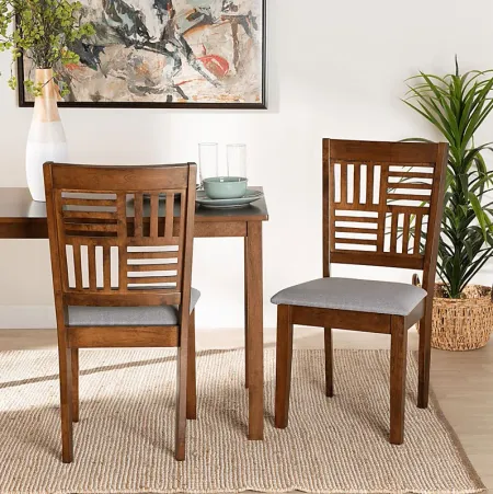 Whitla Walnut Brown Dining Chair, Set of 2