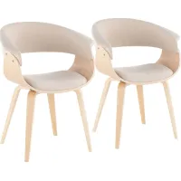 Stephora II Cream Side Chair, Set of 2