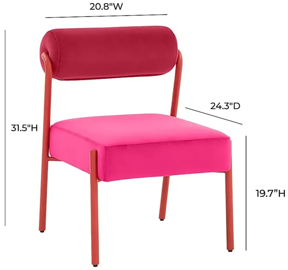 Polvorosa Pink Dining Chair, Set of 2