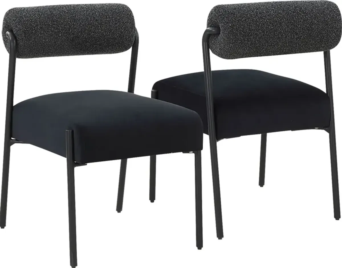 Polvorosa Black Dining Chair, Set of 2