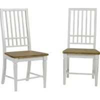 Kellisha White Side Chair, Set of 2