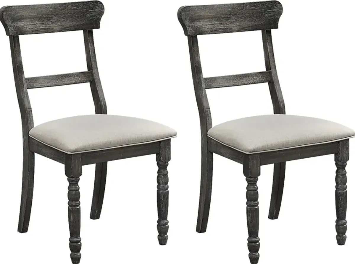 Willamina Black Side Chair, Set of 2