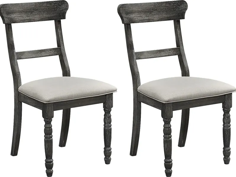 Willamina Black Side Chair, Set of 2