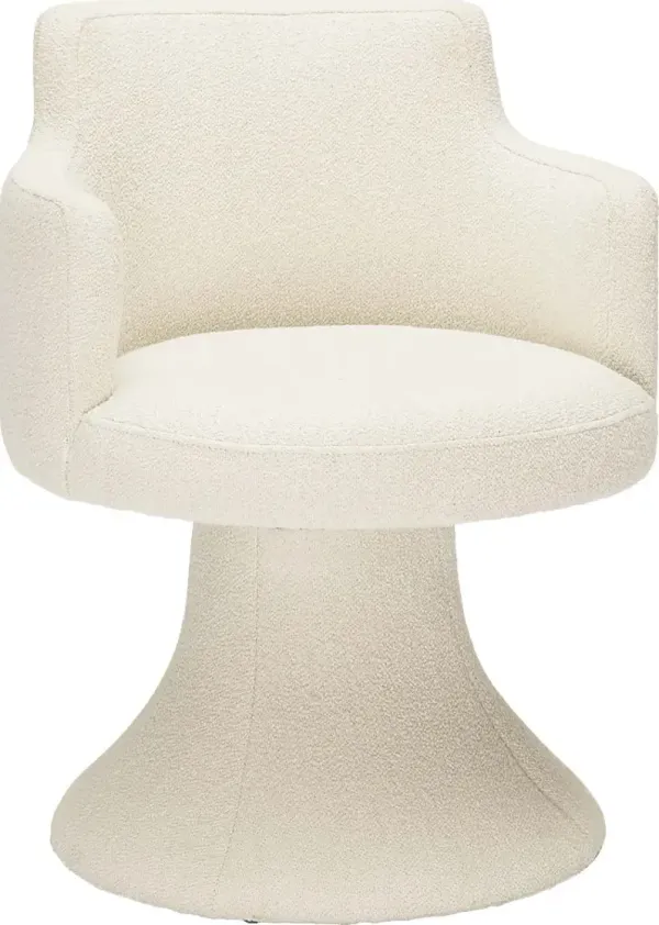 Engberg Cream Swivel Arm Chair