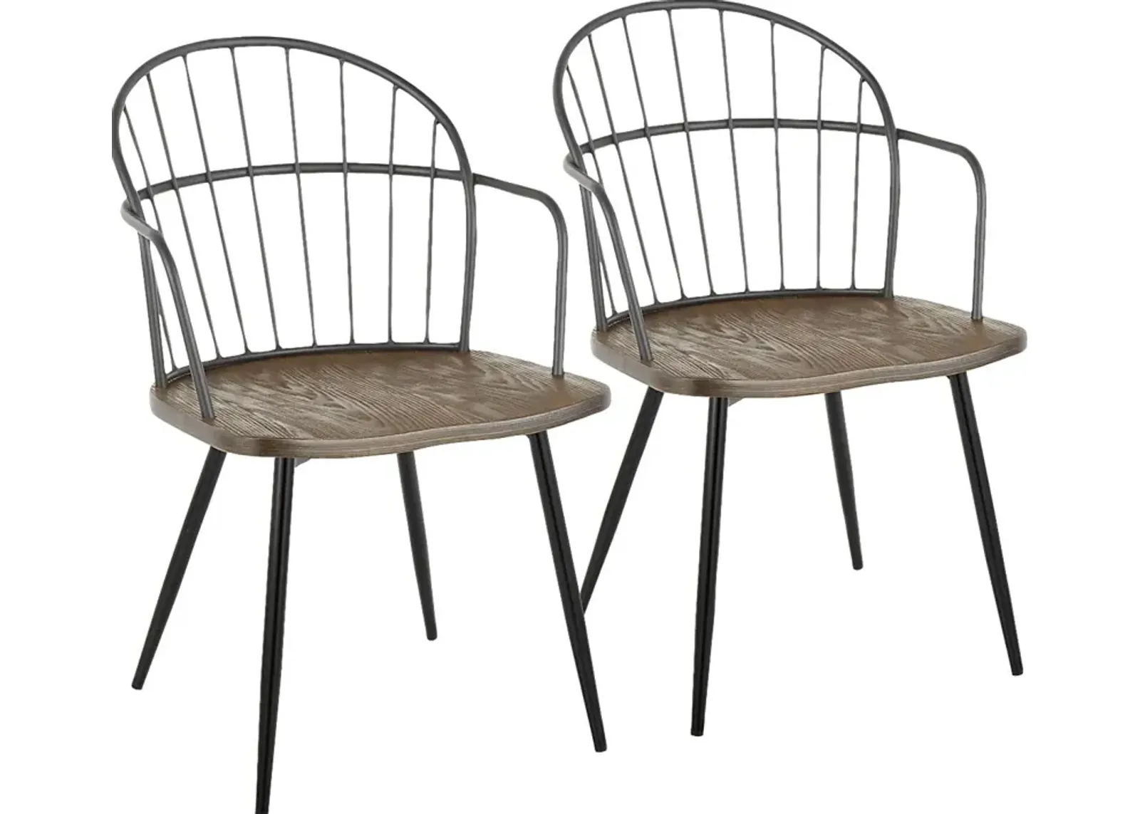 Hollyridge Walnut Arm Chair, Set of 2