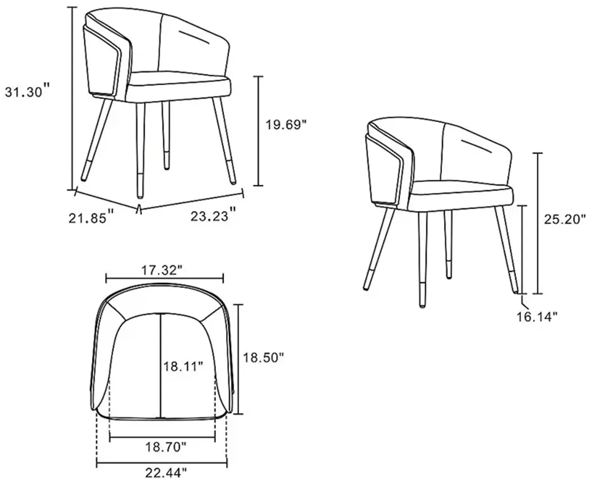 Orrantia Gray Arm Chair