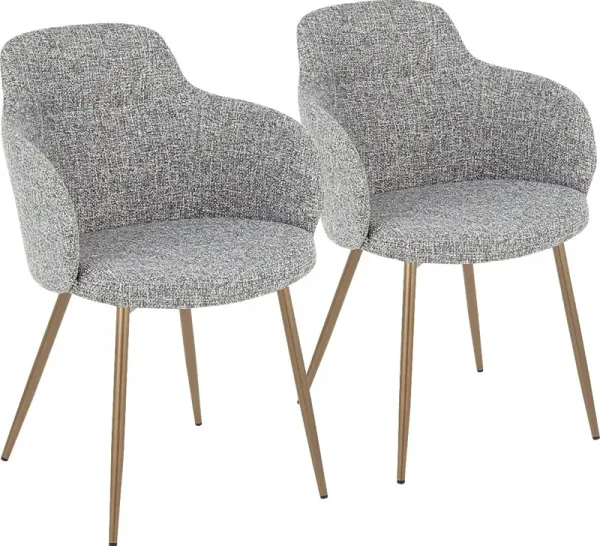 Waneden II Gray Side Chair, Set of 2