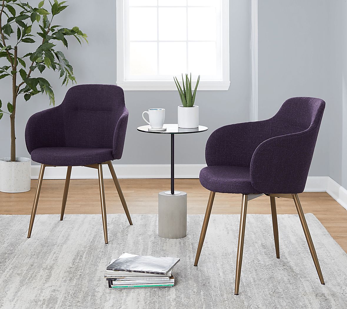 Waneden II Purple Side Chair, Set of 2