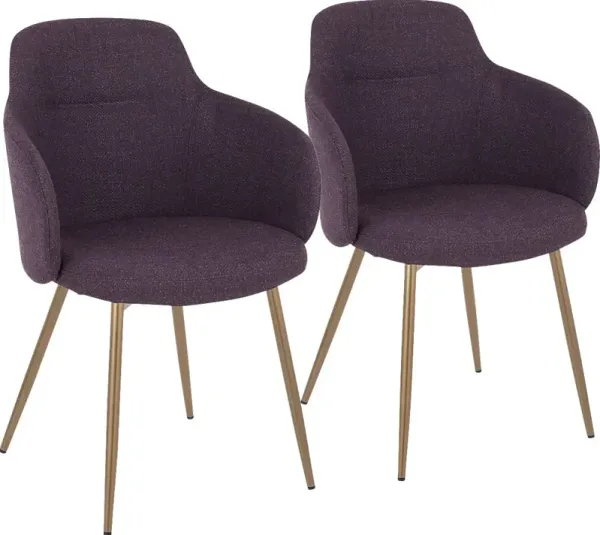Waneden II Purple Side Chair, Set of 2