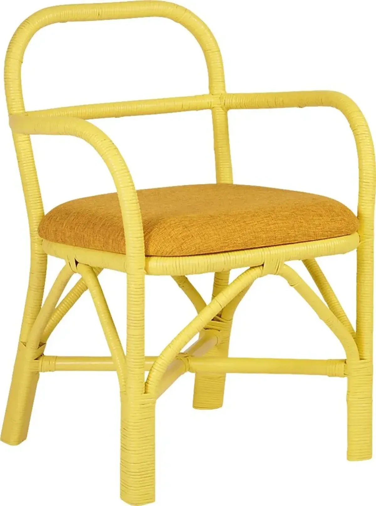 Crosskeys Yellow Arm Chair