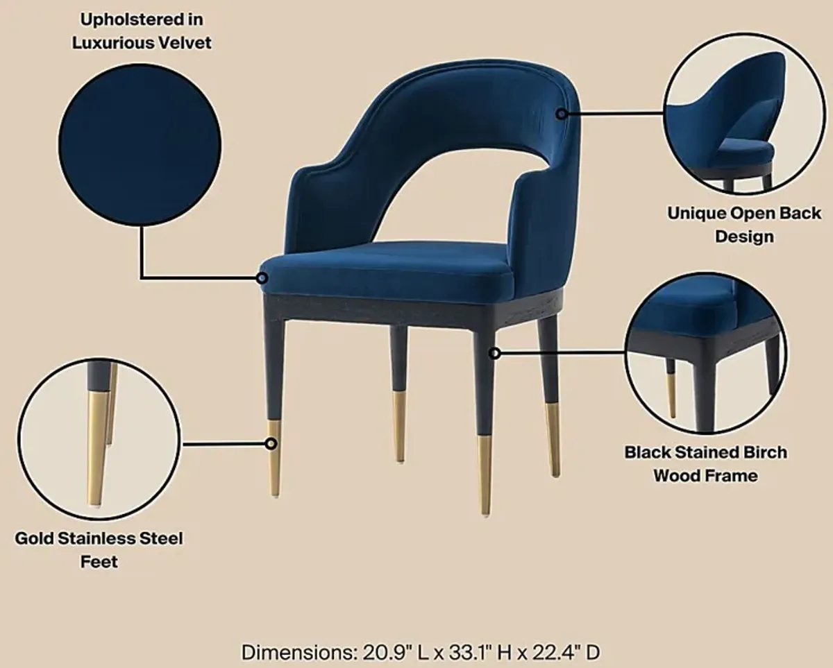 Fischbeck Blue Arm Chair