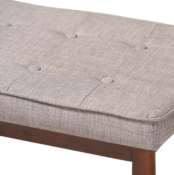 Aurabank Light Gray Dining Bench