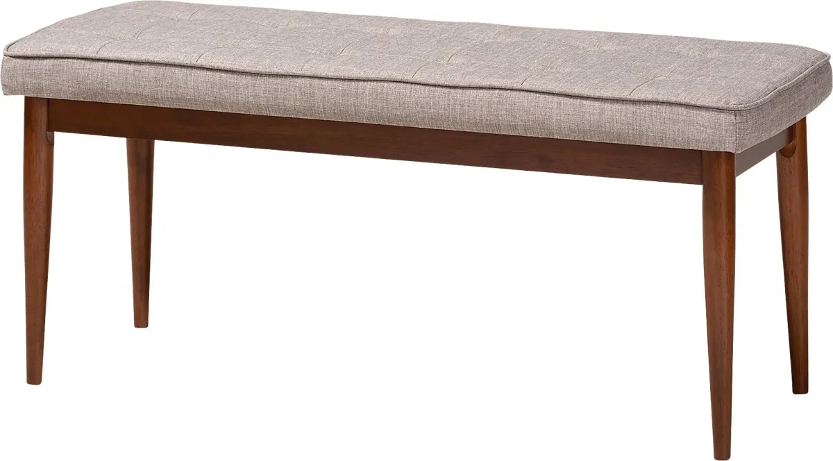 Aurabank Light Gray Dining Bench