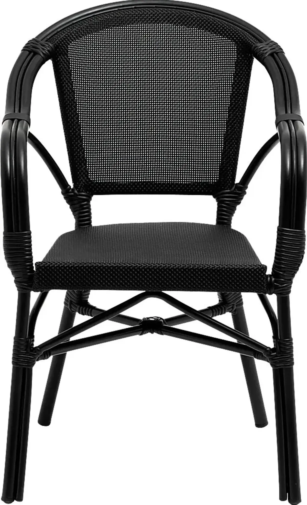 Palumbo I Black Arm Chair, Set of 2