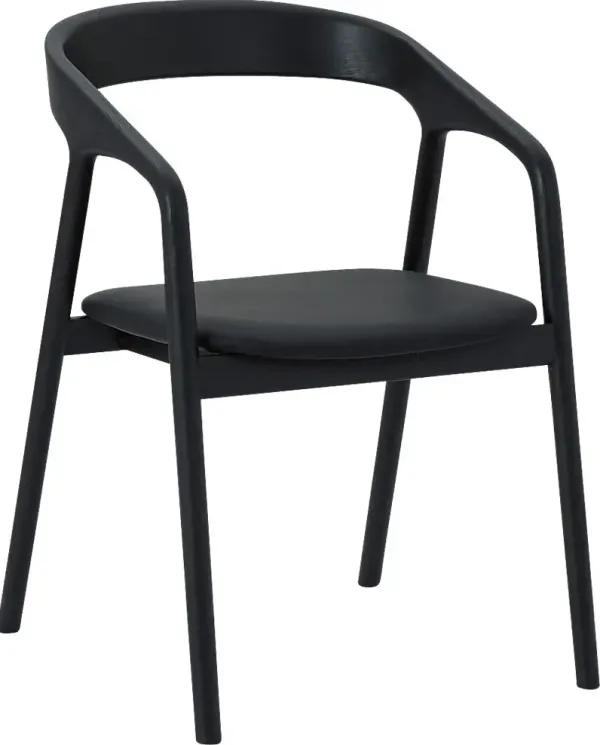 Routelow Black Arm Chair, Set of 2