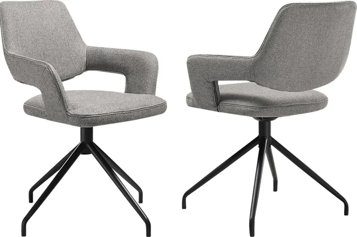 Baltara Gray Arm Chair, Set of 2