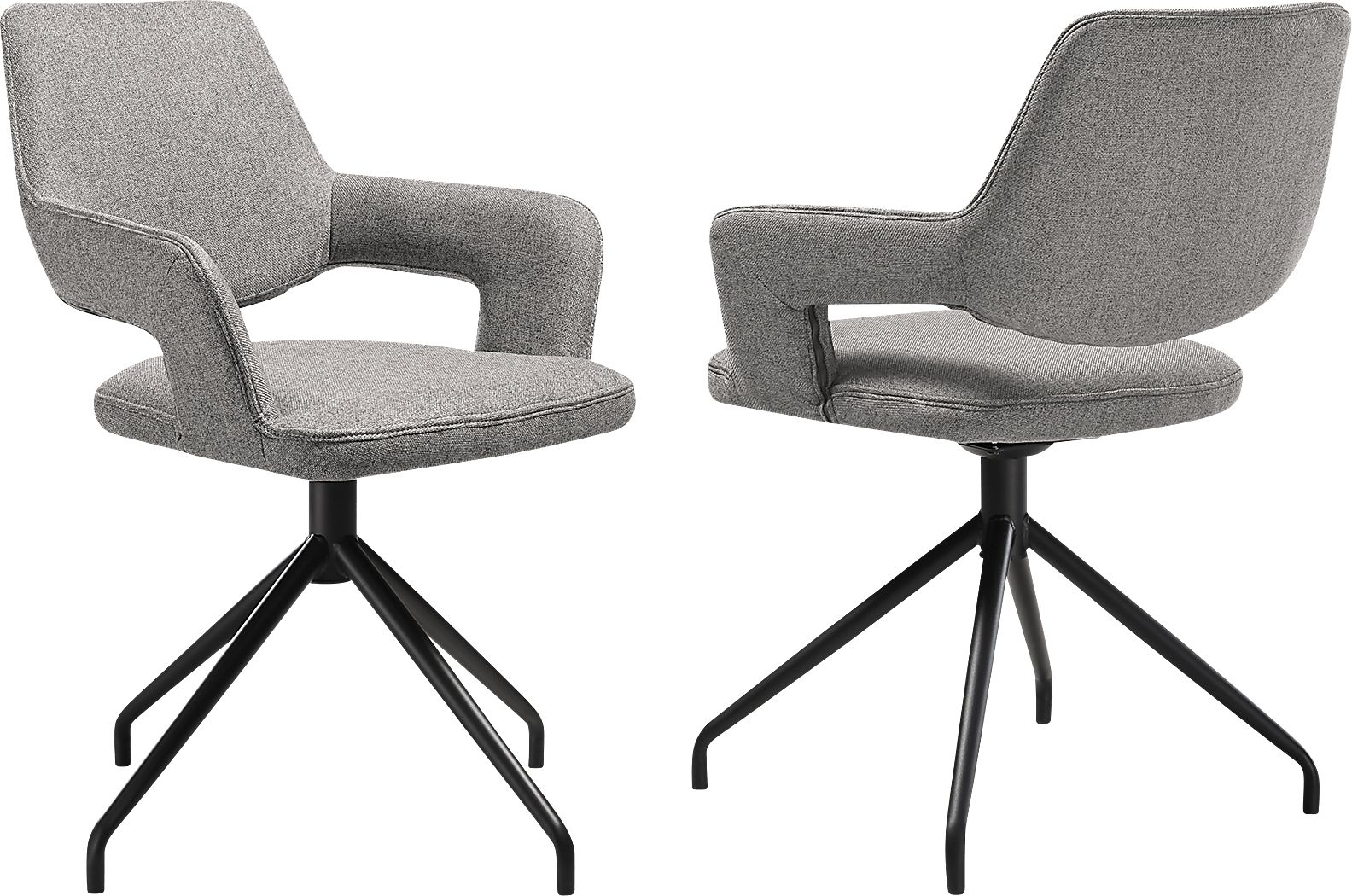 Baltara Gray Arm Chair, Set of 2