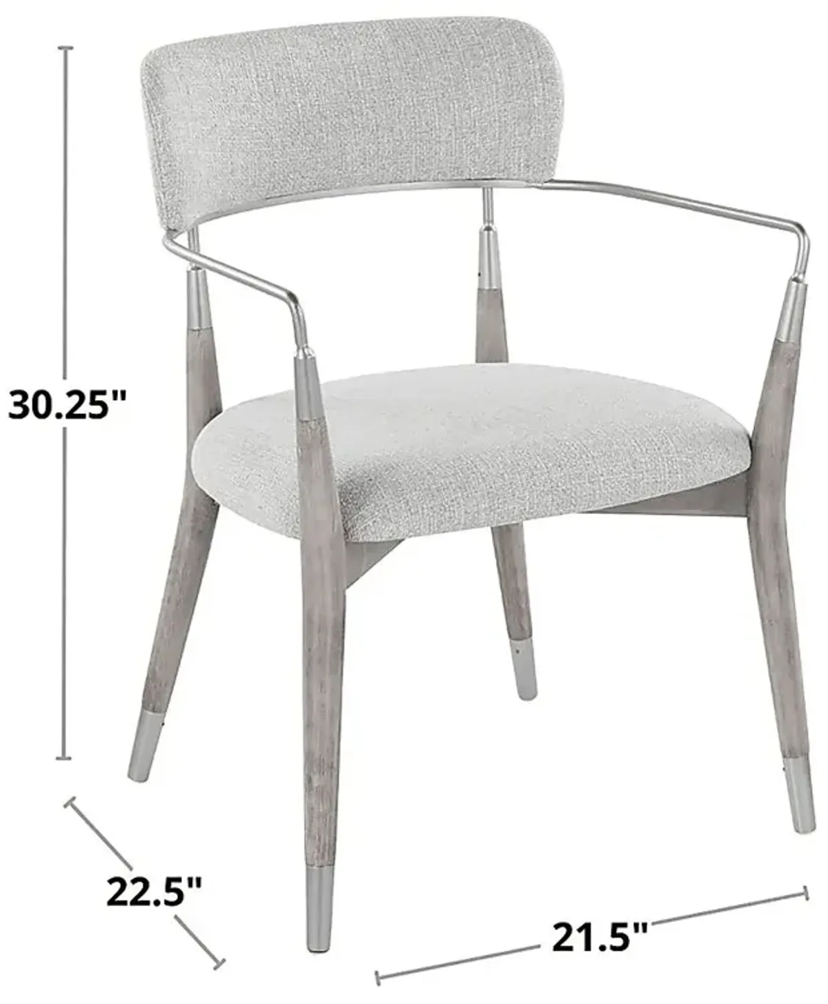 Mackling Gray Arm Chair, Set of 2