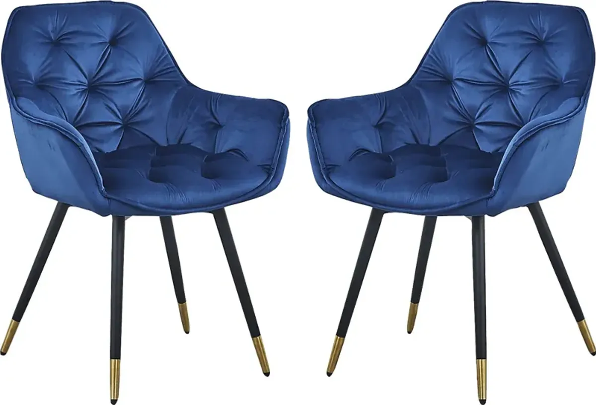 Berkhansted Blue Arm Chair, Set of 2