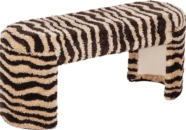 Leafwing Brown Accent Bench