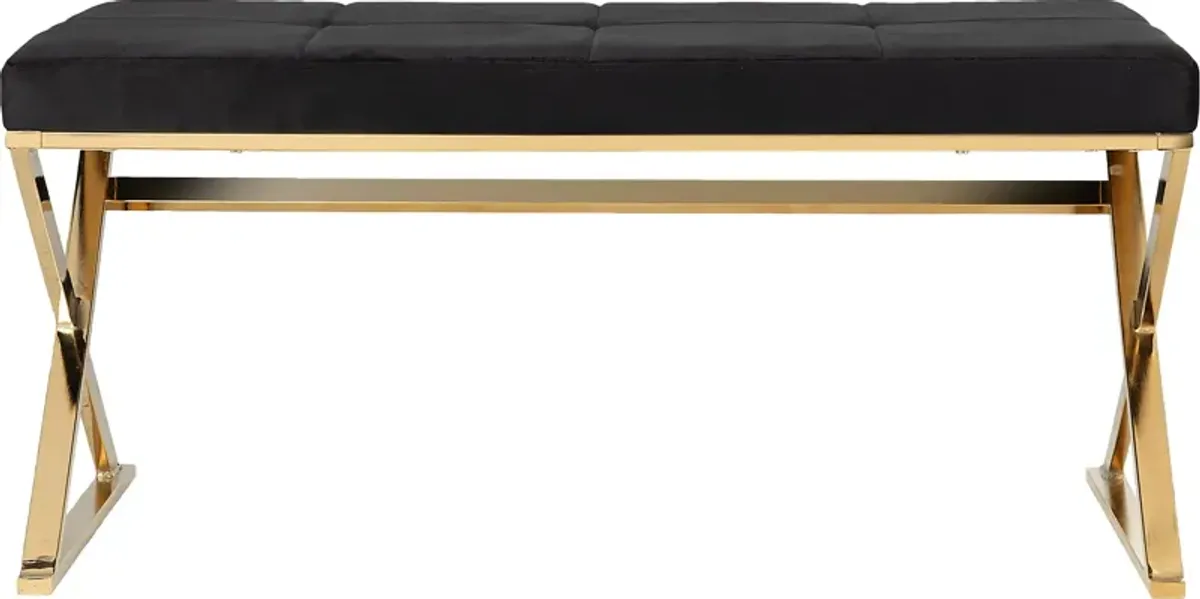 Wyncote Black Accent Bench