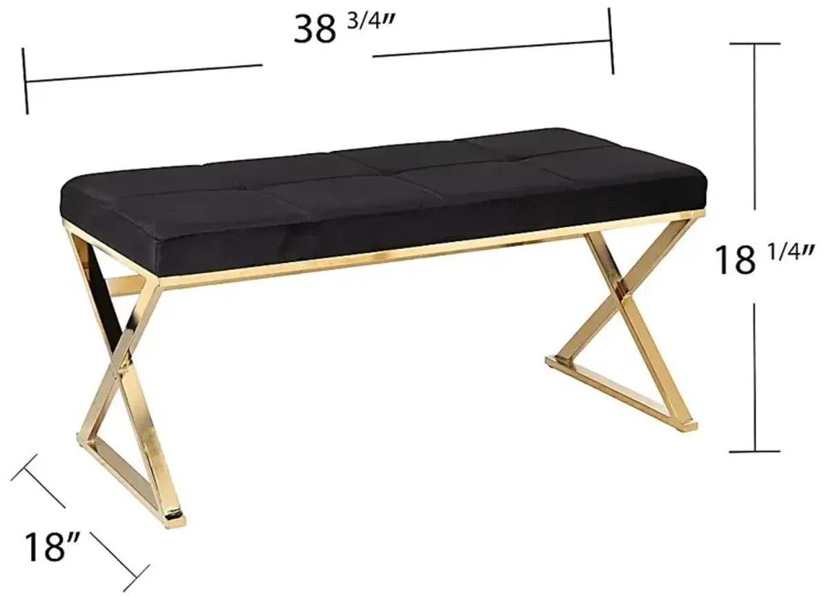 Wyncote Black Accent Bench