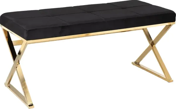 Wyncote Black Accent Bench