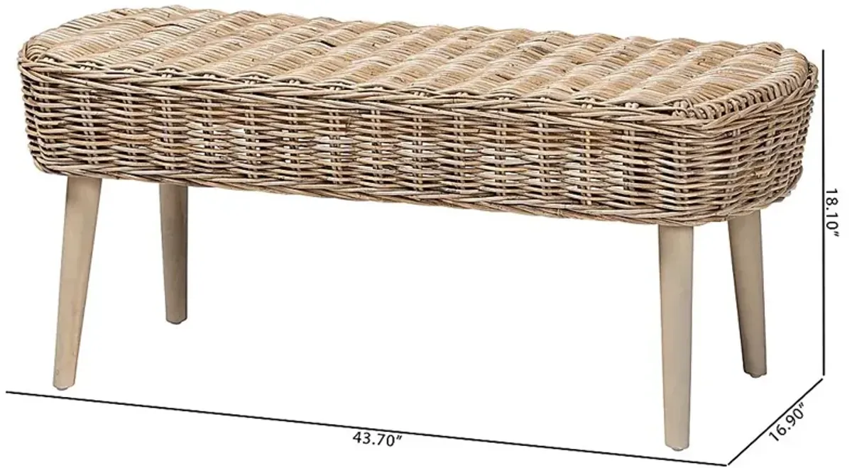 Davelin Gray Dining Bench