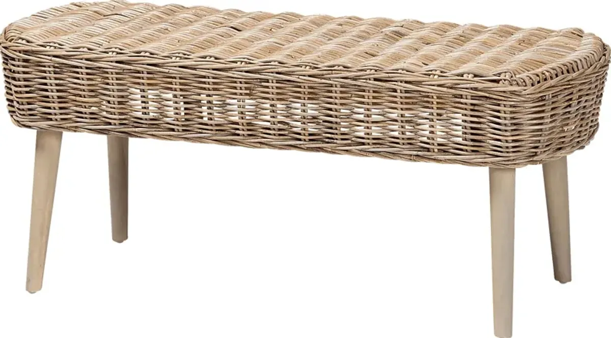 Davelin Gray Dining Bench