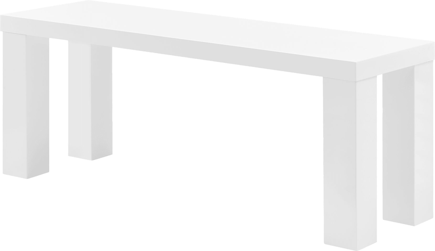 Chevae White 49 in. Dining Bench