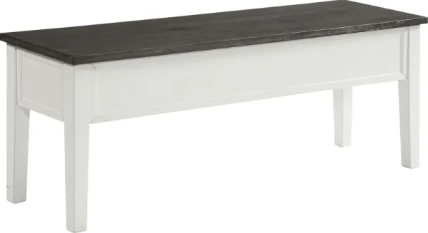 Anubis White Storage Dining Bench