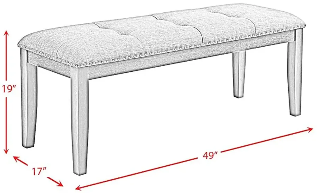 Chinara Charcoal Bench