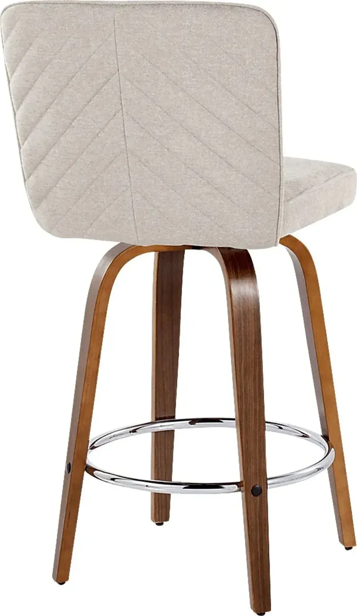 Marcei IV Beige Swivel Counter Height Stool, Set of 2