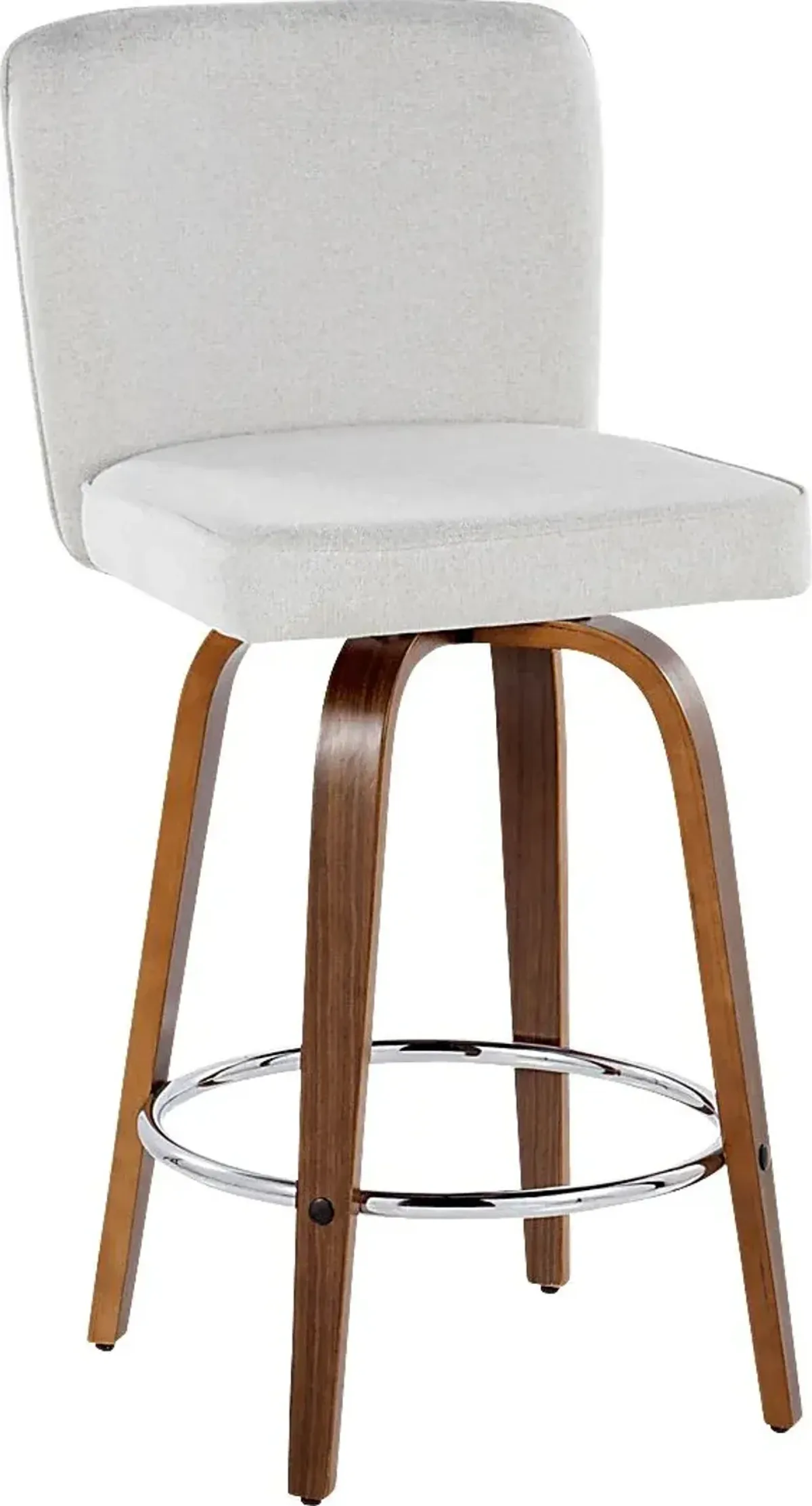 Marcei IV White Swivel Counter Height Stool, Set of 2