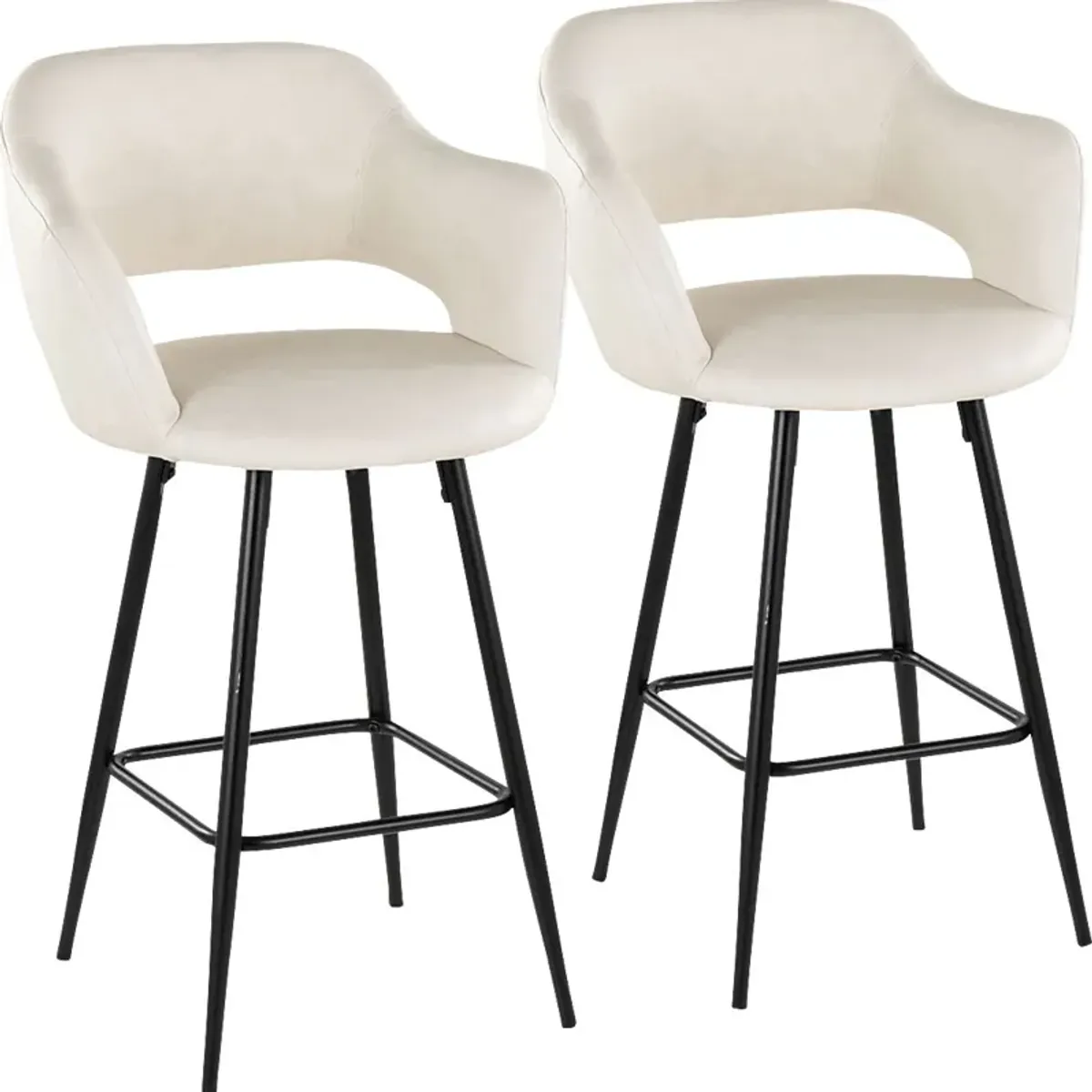 Jouett Cream Counter Height Stool, Set of 2