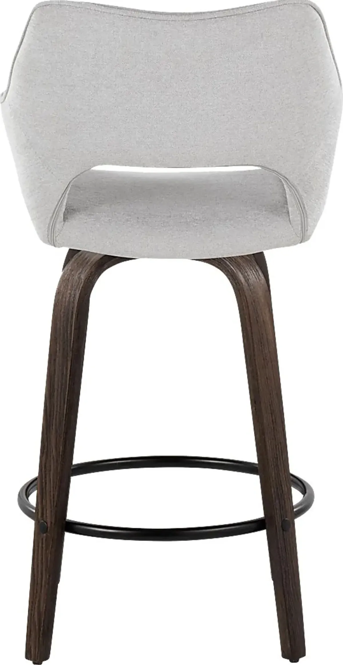 Ovur I Gray Swivel Counter Height Stool, Set of 2