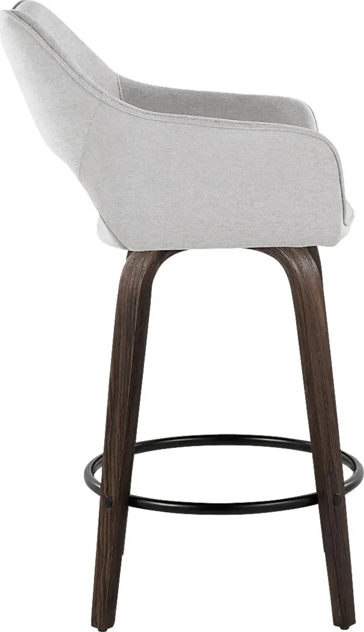 Ovur I Gray Swivel Counter Height Stool, Set of 2